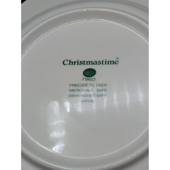 Nikko CHRISTMASTIME Salad Dessert Plates Set of 4 in Box Octagon Dish 8" - Picture 8 of 8